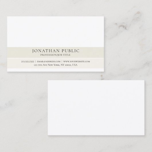 独自のプロフェッショナルモダンを作お洒落成 名刺 (正面/裏面)