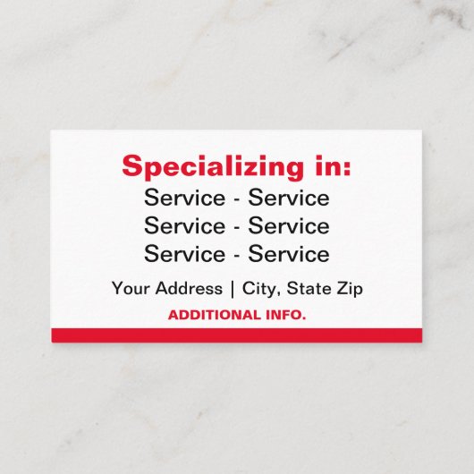 独自のプロフェッショナル名刺の作成 名刺 (裏面)