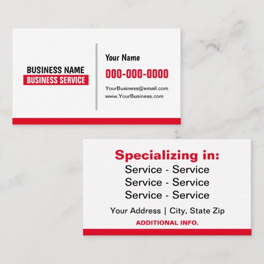 独自のプロフェッショナル名刺の作成 名刺 (正面/裏面)