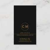 独自のプロフェッショナル、金ゴールド、および黒を作成 名刺 (裏面)