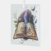 独自のヘッジウィッチ魔術書を作成 ガラスオーナメント (正面左)