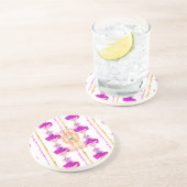 独自のベビーおもしろいライオンCubを作成文字デザイン コースター (側面)