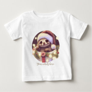 独自のベビースロッスサンタを作成 ベビーTシャツ
