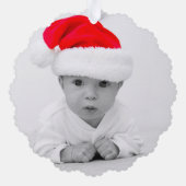 独自のベビー写真の作成 オーナメントカード (裏面)