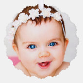 独自のベビー写真の作成 オーナメントカード (正面)