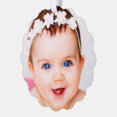 独自のベビー写真の作成 オーナメントカード (左)