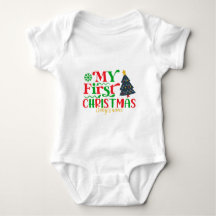 独自のベビー初めてのクリスマスの作成