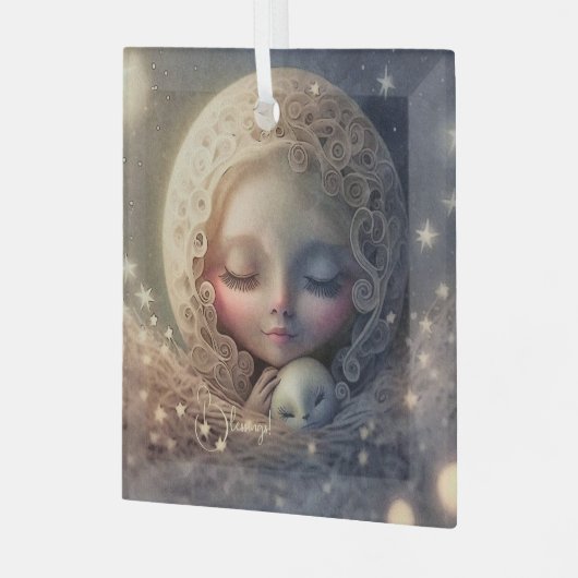 独自のベビー鳥の妖精を作成 ガラスオーナメント (正面左)