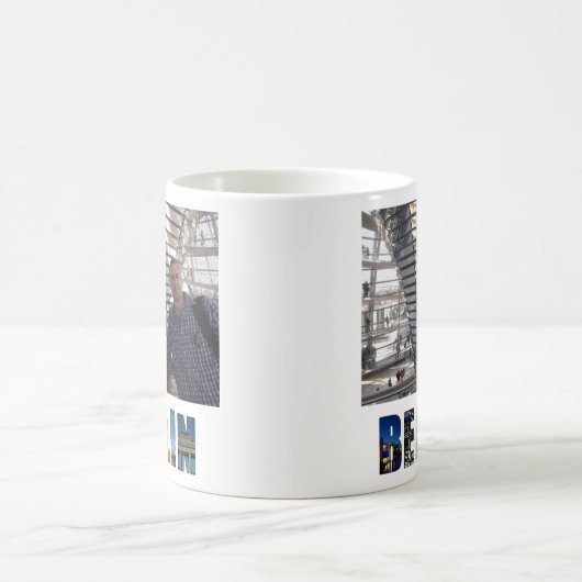 独自のベルリンを作成ドイツ休暇の写真 コーヒーマグカップ (中央)