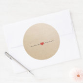 独自のベージュのクラフトクラシックラウンドステッカーを作成 ラウンドシール (封筒)