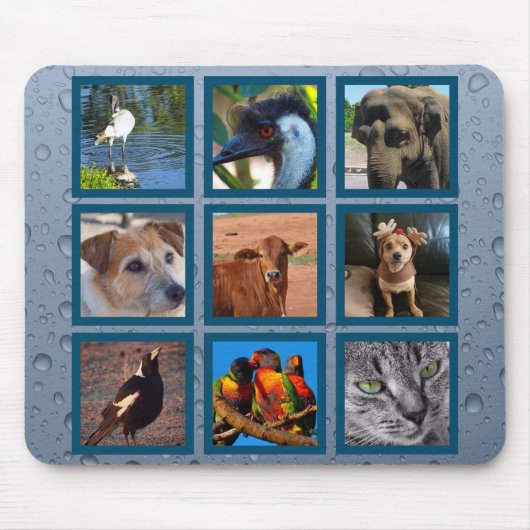 独自のペットのマウスを作成する – 青 マウスパッド (正面)