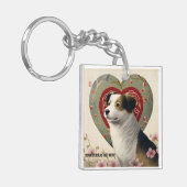 独自のペットパーソナライズされたフォトカスタム文字の作成 キーホルダー (正面左)