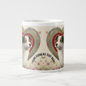 独自のペットパーソナライズされたフォトカスタム文字の作成 ジャンボコーヒーマグカップ (正面)