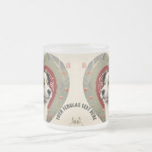 独自のペットパーソナライズされたフォトカスタム文字の作成 フロストグラスマグカップ (中央)