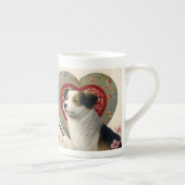 独自のペットパーソナライズされたフォトカスタム文字の作成 ボーンチャイナマグカップ (右)