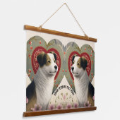 独自のペットパーソナライズされたフォトカスタム文字の作成 吊り下げ型タペストリー (傾斜あり)