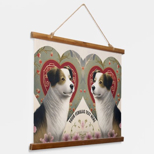 独自のペットパーソナライズされたフォトカスタム文字の作成 吊り下げ型タペストリー (傾斜あり)