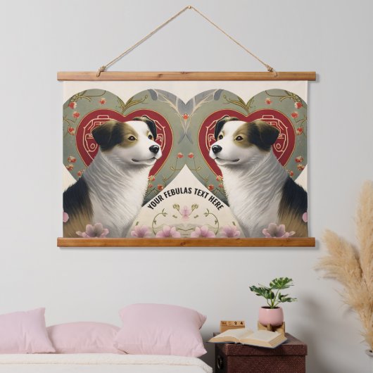 独自のペットパーソナライズされたフォトカスタム文字の作成 吊り下げ型タペストリー (寝室)