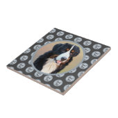 独自のペットポートレートフォトグレイのモダン作成 タイル (側面)