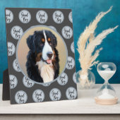 独自のペットポートレートフォトグレイのモダン作成 フォトプラーク (側面)