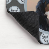 独自のペットポートレートフォトグレイのモダン作成 マウスパッド (コーナー)