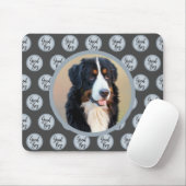 独自のペットポートレートフォトグレイのモダン作成 マウスパッド (マウス)