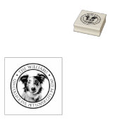 独自のペット写真の作成差出人住所 ラバースタンプ (押印)