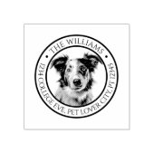 独自のペット写真の作成差出人住所 ラバースタンプ (インプリント)