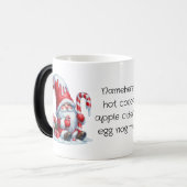 独自のペパーミントカネクリスマス格言を作成 モーフィングマグカップ (正面左)