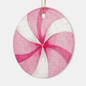 独自のペパーミントキャンディクリスマスを作成 セラミックオーナメント (左)