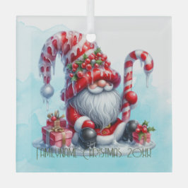 独自のペパーミントキャンディクリスマス格言を作成 ガラスオーナメント