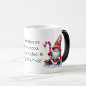 独自のペパーミントキャンディクリスマス格言を作成 モーフィングマグカップ (正面右)