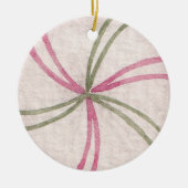 独自のペパーミントクリスマスを作成 セラミックオーナメント (正面)