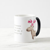 独自のペパーミントトナカイのクリスマスを作成 モーフィングマグカップ (正面右)