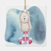 独自のペパーミントバニーラビットクリスマスを作成 セラミックオーナメント (裏面)