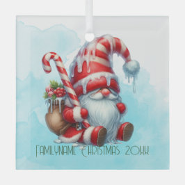独自のペパーミントベリーのクリスマスクリスマス格言を作成 ガラスオーナメント