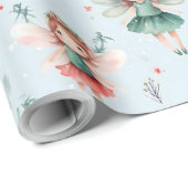 独自のホリデーフェアリーブルーを作成 ラッピングペーパー (ロールコーナー)