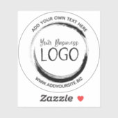 独自のホワイトビジネスのロゴサークルを作成 シール (シート)