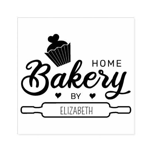 独自のホームベーカリーの作成 ラバースタンプ (インプリント)