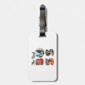 独自のボス写真の一致カップルを作成 ラゲッジタグ (裏面縦)