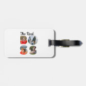 独自のボス写真の一致カップルを作成 ラゲッジタグ (裏面横)