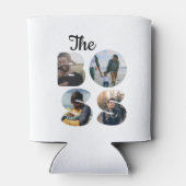 独自のボス写真の一致カップルを作成 缶クーラー (裏面)