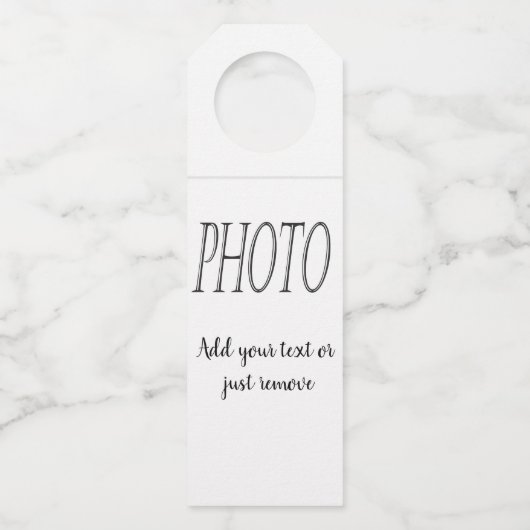 独自のボトルハンガーラベルの作成 ボトルネックタグ (正面)