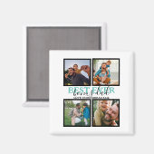 独自のボーナスモダンパパの作成4 Photo Collage マグネット (正面/裏面)