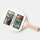 独自のボーナスモダンパパの作成4 Photo Collage 卓球ラケット (横)