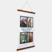 独自のボーナスモダンパパの作成4 Photo Collage 吊り下げ型タペストリー (傾斜あり)