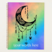 独自のボーホマジカルムーンシルエットを作成 プランナー手帳 (正面)