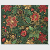 独自のポインセテエレガントィアとボーブルの作成 ラッピングペーパー (フラット)