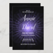 独自のポリゴン日が差すこと結婚の 招待状 (正面/裏面)