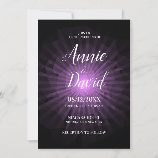 独自のポリゴン日が差すこと結婚の 招待状 (正面)